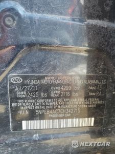 Zdjęcie 14 z 14 samochodu: 2012 HYUNDAI SONATA GLS VIN:5NPEB4AC7CH342715 - miniatura