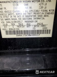 Zdjęcie 12 z 12 samochodu: 2008 NISSAN ALTIMA 2.5 VIN:1N4AL21E38N509117 - miniatura