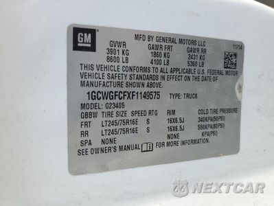 Zdjęcie 13 z 13 samochodu: 2015 CHEVROLET EXPRESS G2500 VIN:1GCWGFCFXF1149575 - miniatura