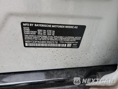 Zdjęcie 15 z 15 samochodu: 2024 BMW I5 EDRIVE 40 VIN:WBY33FK04RCR92576 - miniatura
