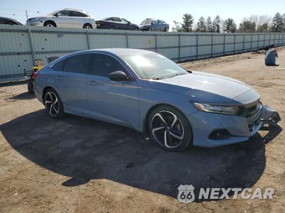 Czwarte zdjęcie samochodu z boku: 2021 HONDA ACCORD SPORT VIN:1HGCV1F36MA037481 - miniatura