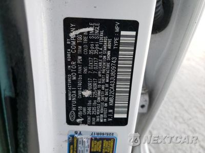Zdjęcie 13 z 13 samochodu: 2018 HYUNDAI TUCSON SE VIN:KM8J2CA43JU809743 - miniatura