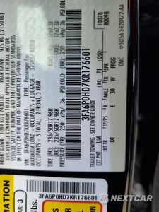 Zdjęcie 12 z 12 samochodu: 2019 FORD FUSION SE VIN:3FA6P0HD7KR176601 - miniatura