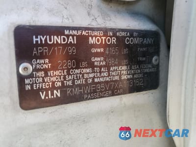 Zdjęcie 14 z 14 samochodu: 1999 HYUNDAI SONATA GLS VIN:KMHWF35V7XA113152 - miniatura