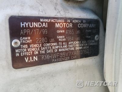 Zdjęcie 14 z 14 samochodu: 1999 HYUNDAI SONATA GLS VIN:KMHWF35V7XA113152 - miniatura