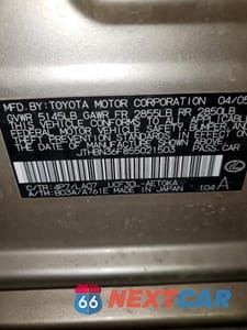 Zdjęcie 12 z 12 samochodu: 2005 LEXUS LS 430 VIN:JTHBN36F855021503 - miniatura