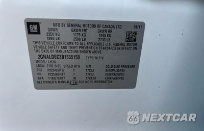 Zdjęcie 10 z 11 samochodu: 2011 CHEVROLET EQUINOX LT VIN:2GNALDEC3B1335158 - miniatura