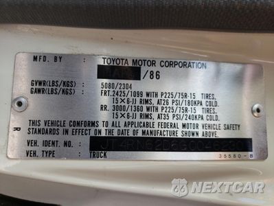 Zdjęcie 13 z 13 samochodu: 1986 TOYOTA 4RUNNER RN60 VIN:JT4RN62D6G0046230 - miniatura