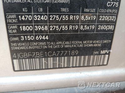 Zdjęcie 10 z 10 samochodu: 2012 MERCEDES-BENZ GL 450 4MATIC VIN:4JGBF7BE1CA777189 - miniatura