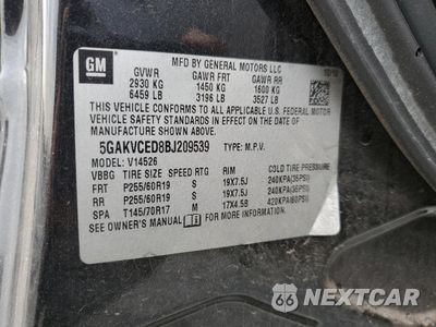 Zdjęcie 12 z 12 samochodu: 2011 BUICK ENCLAVE CXL VIN:5GAKVCED8BJ209539 - miniatura