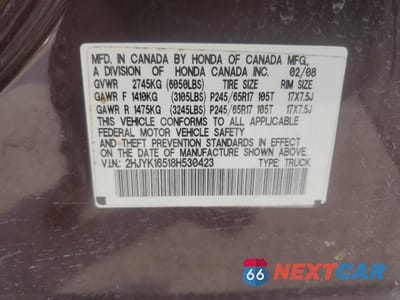 Zdjęcie 14 z 14 samochodu: 2008 HONDA RIDGELINE RTL VIN:2HJYK16518H530423 - miniatura