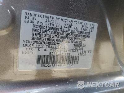 Zdjęcie 13 z 13 samochodu: 2016 NISSAN VERSA S VIN:3N1CN7AP4GL842715 - miniatura