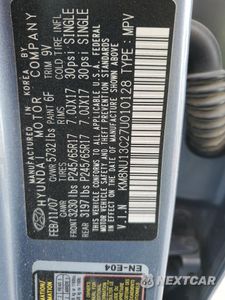 Zdjęcie 13 z 13 samochodu: 2007 HYUNDAI VERACRUZ GLS VIN:KM8NU13C27U010128 - miniatura