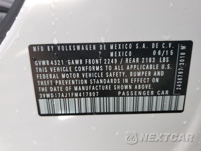 Zdjęcie 14 z 14 samochodu: 2015 VOLKSWAGEN JETTA SE VIN:3VWD17AJ1FM417807 - miniatura