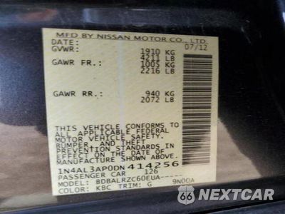Zdjęcie 12 z 12 samochodu: 2013 NISSAN ALTIMA 2.5 VIN:1N4AL3AP0DN414256 - miniatura