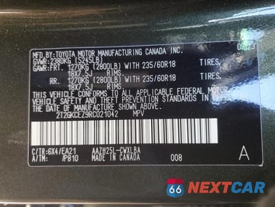 Zdjęcie 13 z 13 samochodu: 2024 LEXUS NX 350H BASE VIN:2T2GKCEZ9RC021042 - miniatura