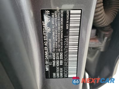 Zdjęcie 12 z 12 samochodu: 2019 MERCEDES BENZ CLA 250 VIN:WDDSJ4EB0KN762361 - miniatura