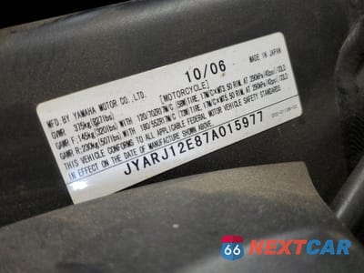 Zdjęcie 9 z 9 samochodu: 2007 YAMAHA YZFR6 L VIN:JYARJ12E87A015977 - miniatura