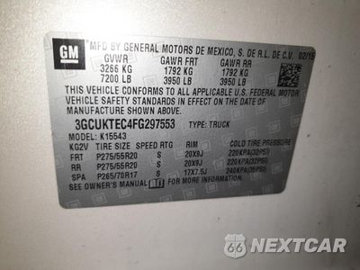 Zdjęcie 12 z 12 samochodu: 2015 CHEVROLET SILVERADO K1500 HIGH COUNTRY VIN:3GCUKTEC4FG297553 - miniatura