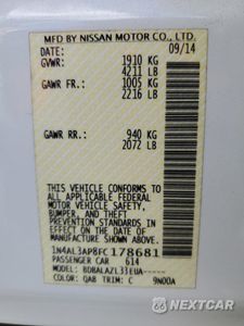 Zdjęcie 12 z 12 samochodu: 2015 NISSAN ALTIMA 2.5 VIN:1N4AL3AP8FC178681 - miniatura