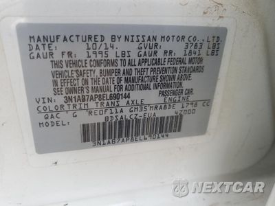 Zdjęcie 15 z 15 samochodu: 2014 NISSAN SENTRA S VIN:3N1AB7AP8EL690144 - miniatura