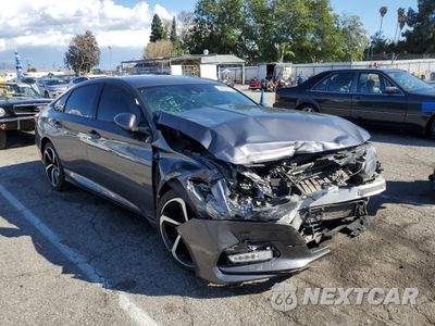 Czwarte zdjęcie samochodu z boku: 2019 HONDA ACCORD SPORT VIN:1HGCV1F35KA123202 - miniatura