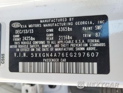 Zdjęcie 27 z 28 samochodu: 2014 KIA OPTIMA EX VIN:5XXGN4A76EG297607 - miniatura