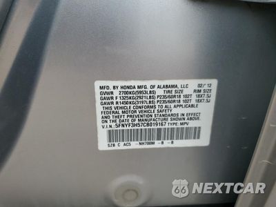 Zdjęcie 14 z 14 samochodu: 2012 HONDA PILOT EXL VIN:5FNYF3H57CB019167 - miniatura