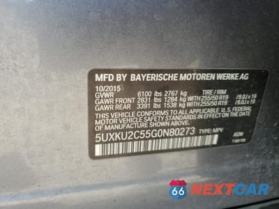 Zdjęcie 13 z 13 samochodu: 2016 BMW X6 XDRIVE35I VIN:5UXKU2C55G0N80273 - miniatura
