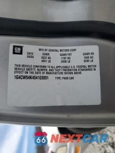 Zdjęcie 12 z 12 samochodu: 2005 BUICK PARK AVENUE VIN:1G4CW54K454103891 - miniatura