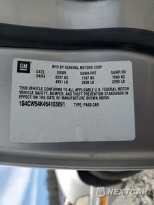 Zdjęcie 12 z 12 samochodu: 2005 BUICK PARK AVENUE VIN:1G4CW54K454103891 - miniatura