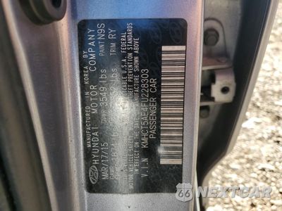 Zdjęcie 12 z 12 samochodu: 2015 HYUNDAI ACCENT GS VIN:KMHCT5AE4FU228303 - miniatura