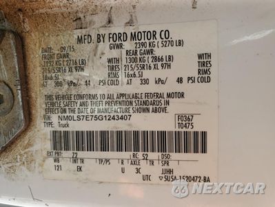 Zdjęcie 13 z 13 samochodu: 2016 FORD TRANSIT CONNECT XL VIN:NM0LS7E75G1243407 - miniatura