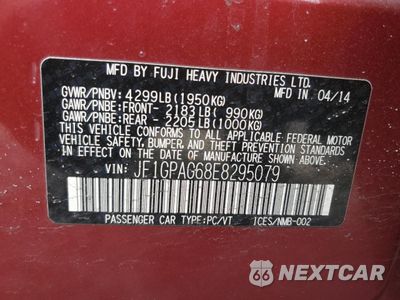 Zdjęcie 14 z 14 samochodu: 2014 SUBARU IMPREZA LIMITED VIN:JF1GPAG68E8295079 - miniatura
