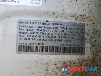 Zdjęcie 12 z 12 samochodu: 2008 VOLKSWAGEN PASSAT TURBO VIN:WVWJK73C88P131337 - miniatura