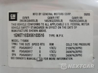 Zdjęcie 16 z 16 samochodu: 2006 CHEVROLET TRAILBLAZER EXT LS VIN:1GNET16SX66103516 - miniatura