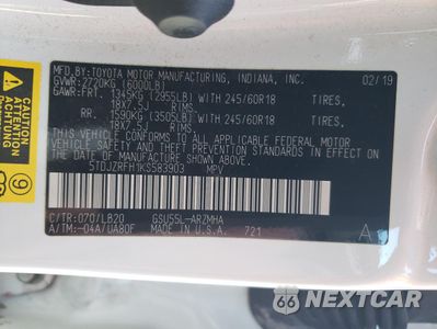 Zdjęcie 16 z 17 samochodu: 2019 TOYOTA HIGHLANDER SE VIN:5TDJZRFH1KS583903 - miniatura