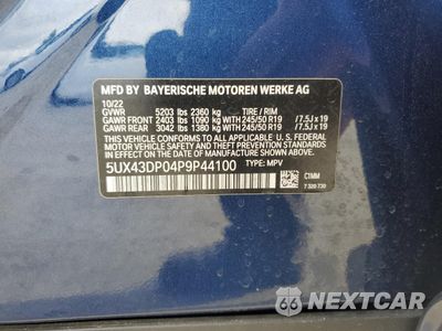 Zdjęcie 13 z 14 samochodu: 2023 BMW X3 SDRIVE30I VIN:5UX43DP04P9P44100 - miniatura