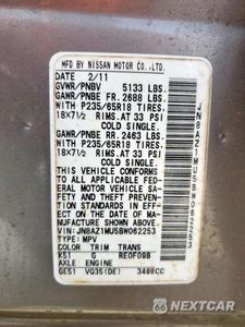 Zdjęcie 16 z 16 samochodu: 2011 NISSAN MURANO S VIN:JN8AZ1MU5BW062253 - miniatura