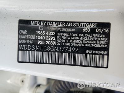 Zdjęcie 12 z 12 samochodu: 2016 MERCEDES-BENZ CLA 250 VIN:WDDSJ4EB8GN377492 - miniatura