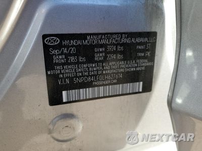 Zdjęcie 12 z 12 samochodu: 2020 HYUNDAI ELANTRA SEL VIN:5NPD84LF0LH627614 - miniatura