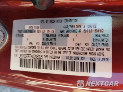 Zdjęcie 14 z 14 samochodu: 2010 MAZDA MX-5 MIATA VIN:JM1NC2EF5A0208026 - miniatura