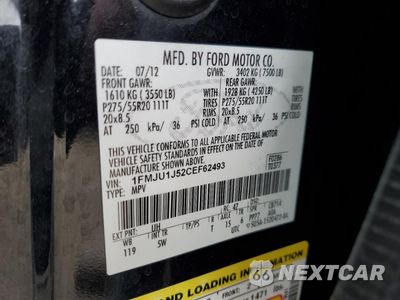 Zdjęcie 13 z 13 samochodu: 2012 FORD EXPEDITION XLT VIN:1FMJU1J52CEF62493 - miniatura