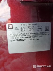Zdjęcie 12 z 12 samochodu: 2016 CHEVROLET MALIBU LS VIN:1G1ZB5STXGF302904 - miniatura