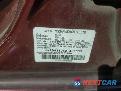 Zdjęcie 14 z 14 samochodu: 2002 NISSAN MAXIMA GLE VIN:JN1DA31D42T439353 - miniatura