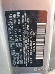 Zdjęcie 14 z 14 samochodu: 2023 HYUNDAI ELANTRA SEL VIN:KMHLM4AG7PU371997 - miniatura