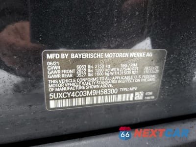 Zdjęcie 15 z 16 samochodu: 2021 BMW X6 SDRIVE 40I VIN:5UXCY4C03M9H58300 - miniatura