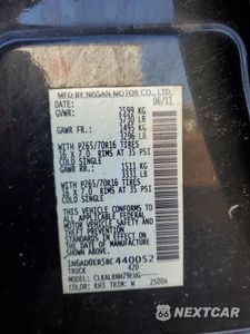 Zdjęcie 14 z 14 samochodu: 2011 NISSAN FRONTIER S VIN:1N6AD0ER5BC440052 - miniatura