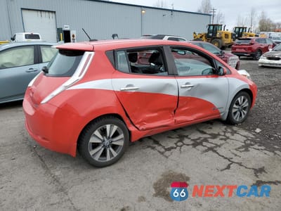 Trzecie zdjęcie samochodu z tyłu: 2016 NISSAN LEAF SV VIN:1N4BZ0CP3GC306177 - miniatura