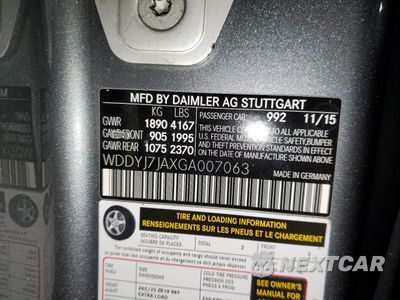 Zdjęcie 12 z 12 samochodu: 2016 MERCEDES-BENZ AMG GT S VIN:WDDYJ7JAXGA007063 - miniatura